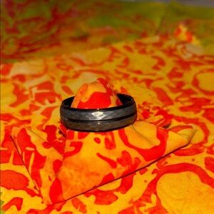 Men's Black Tungsten Carbide Ring